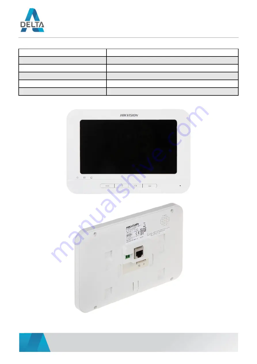 HIKVISION DS-KH6210(L) User Manual Download Page 3