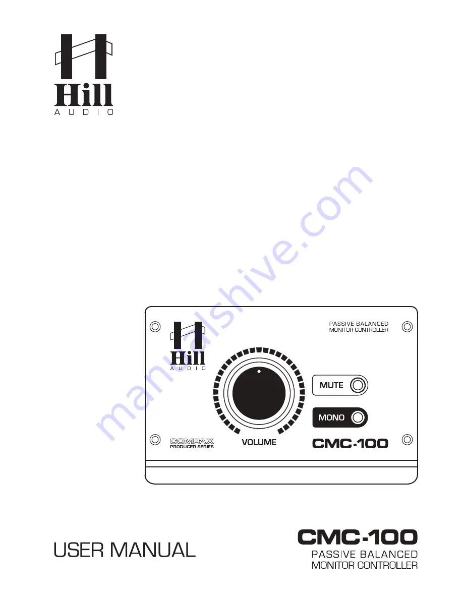 Hill Audio CMC-100 Скачать руководство пользователя страница 1