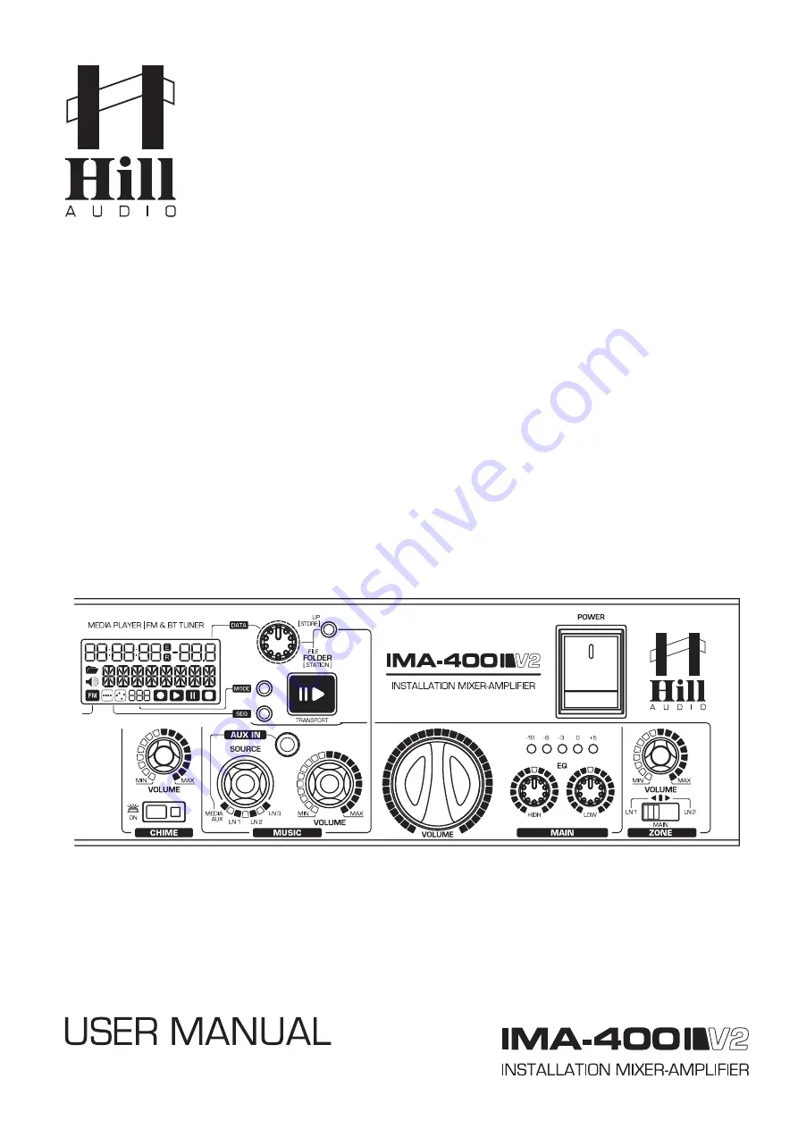 Hill Audio IMA-400 V2 User Manual Download Page 1