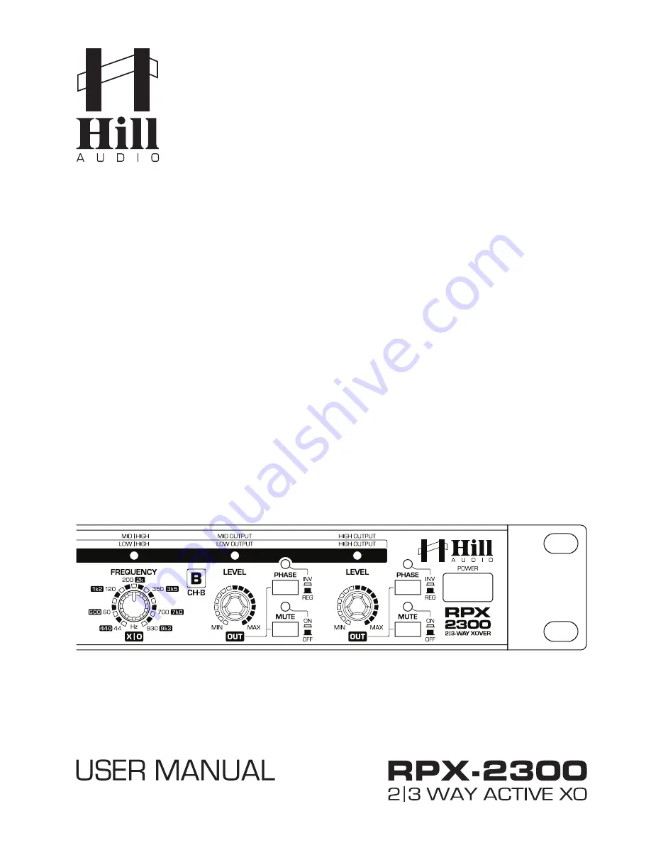 Hill Audio RPX-2300 User Manual Download Page 1