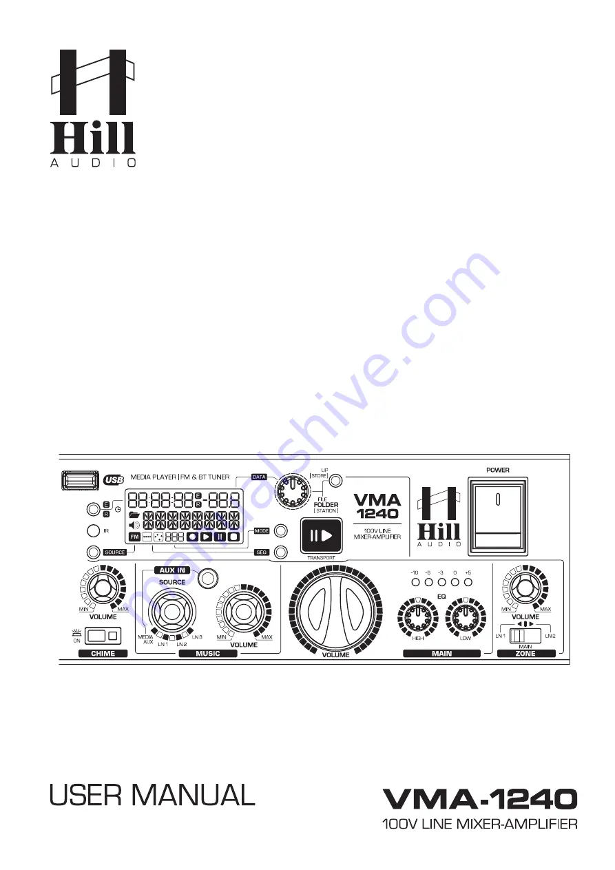 Hill Audio VMA-1240 User Manual Download Page 1