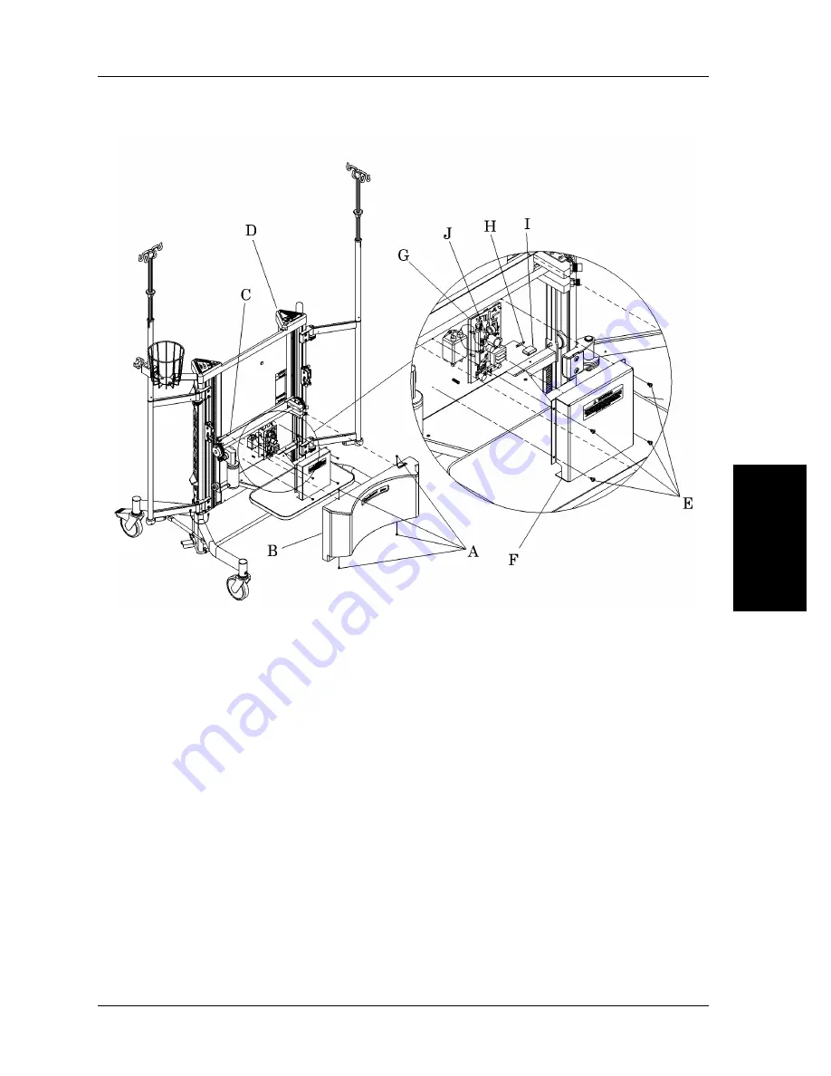 Hill-Rom CarePorter P3000 Service Manual Download Page 82