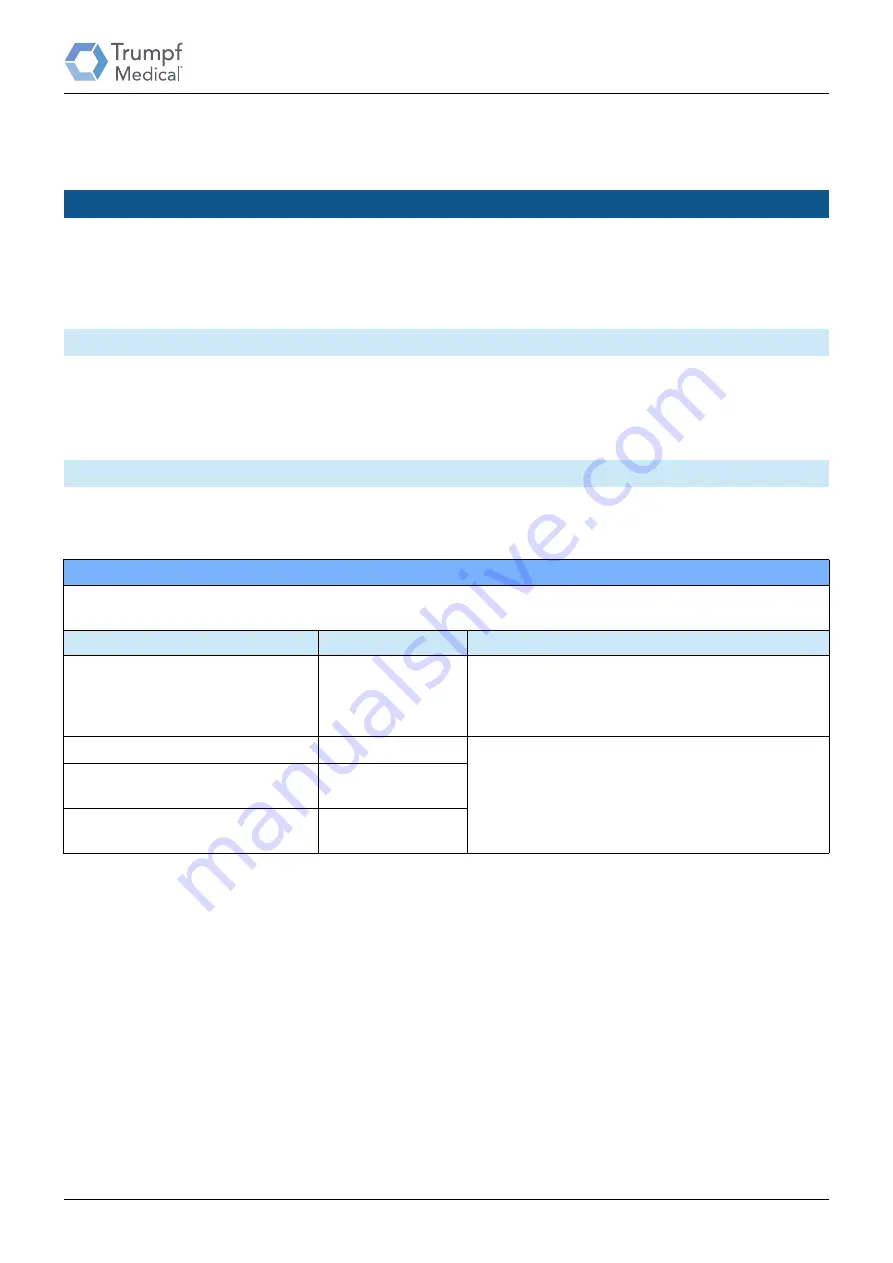 Hill-Rom Trumpf Medical TruLight 1000 Instruction Manual Download Page 53