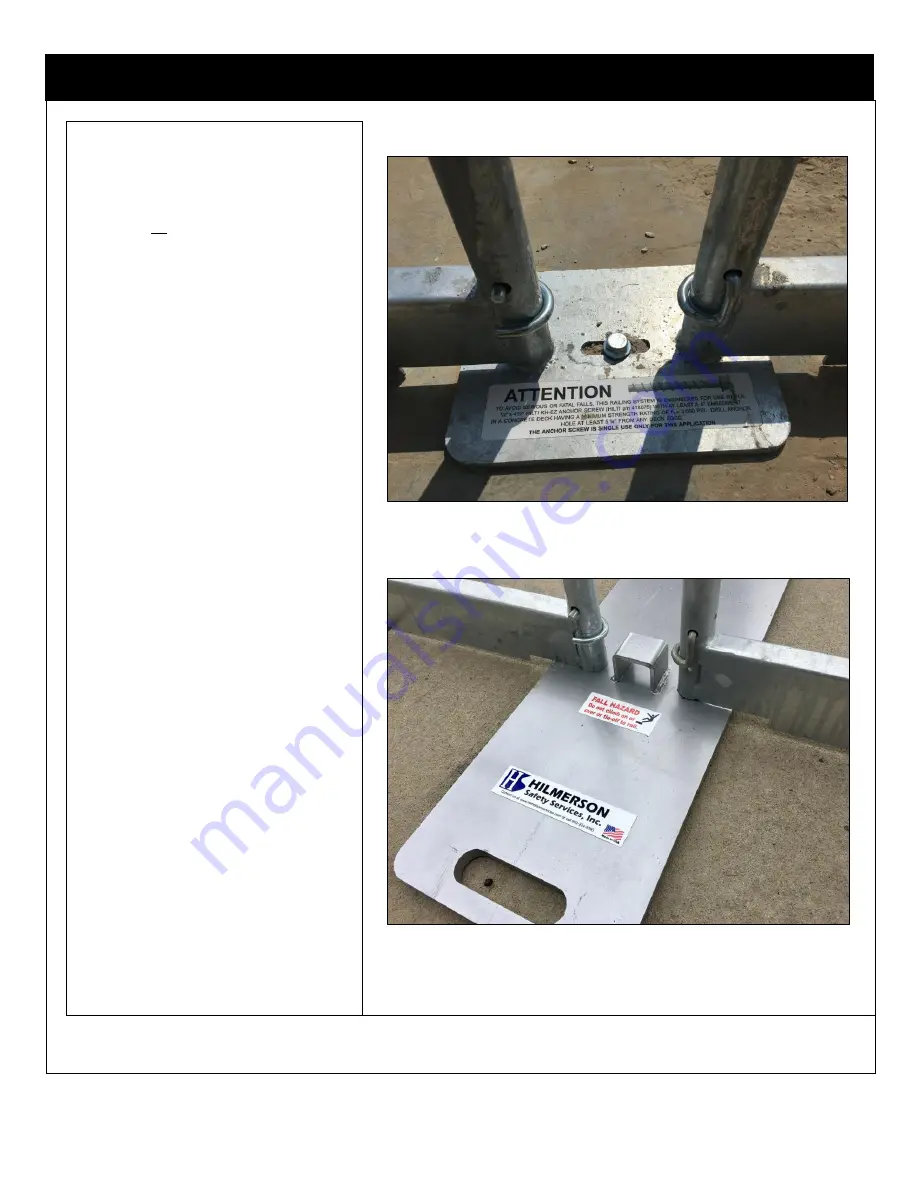 Hilmerson Safety Safety Rail System Installation Instructions Manual Download Page 6