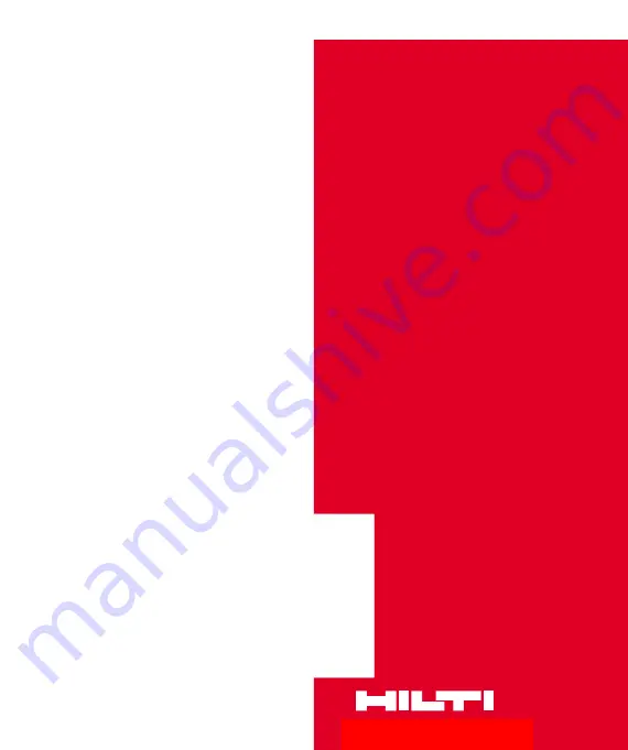 Hilti PD 20 Operating Instructions Manual Download Page 1