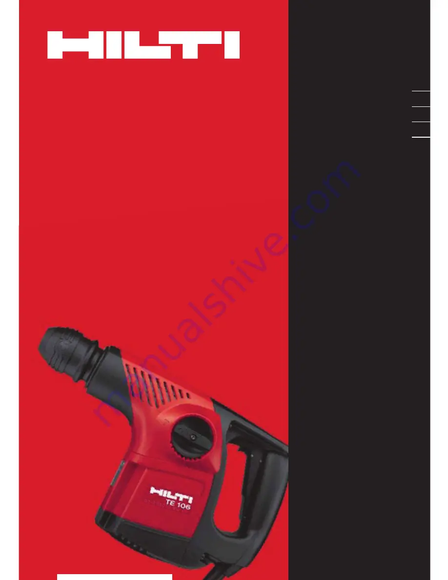 Hilti TE106 Operating Instructions Manual Download Page 1