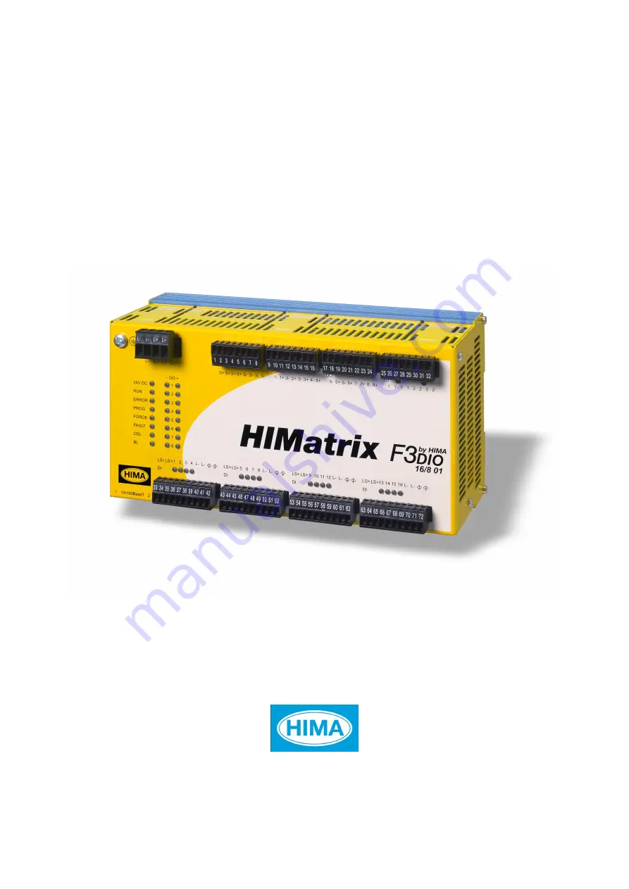 HIMA F3 DIO 16/8 01 Manual Download Page 1