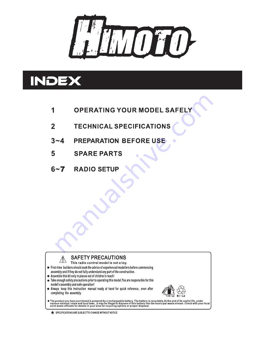 Himoto HIIII7 Makira Instruction Manual Download Page 2