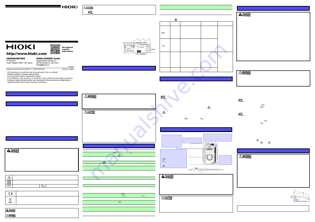Hioki 3244-60 Скачать руководство пользователя страница 2