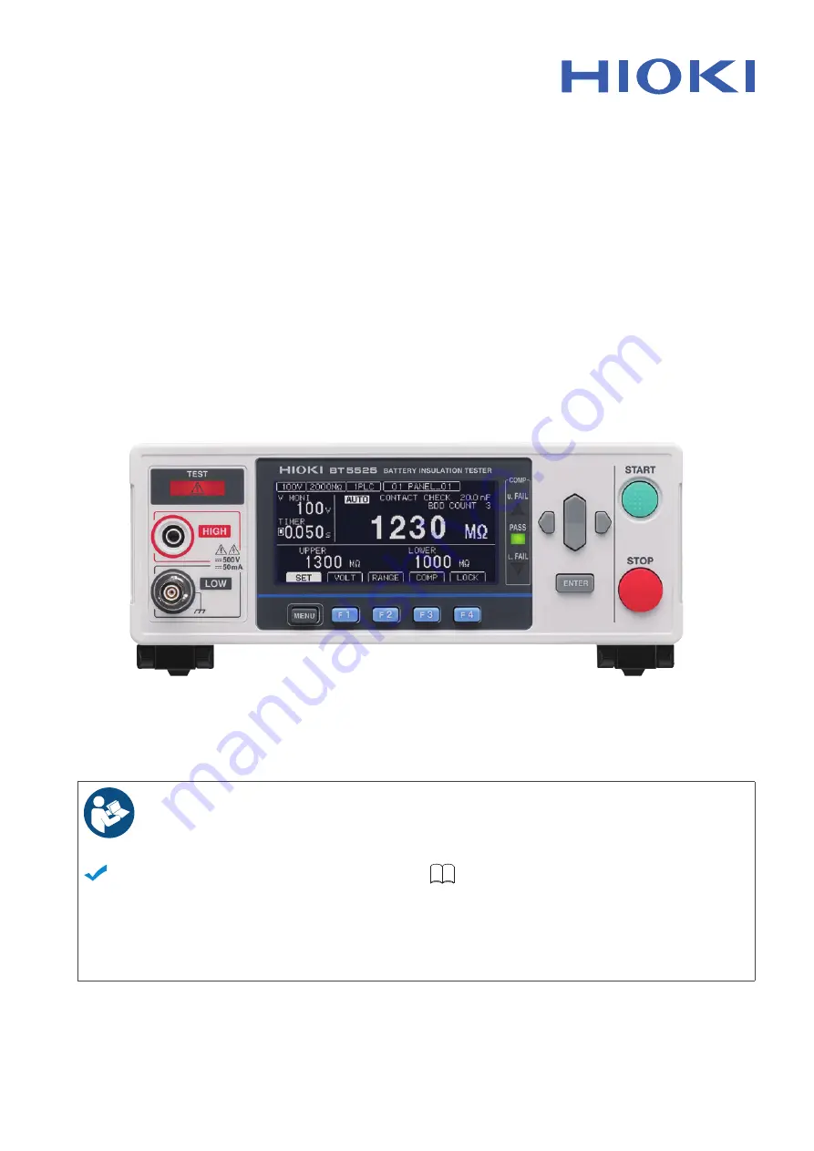 Hioki BT5525 Скачать руководство пользователя страница 1