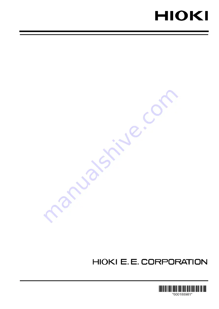 Hioki DSM-8104 Instruction Manual Download Page 1