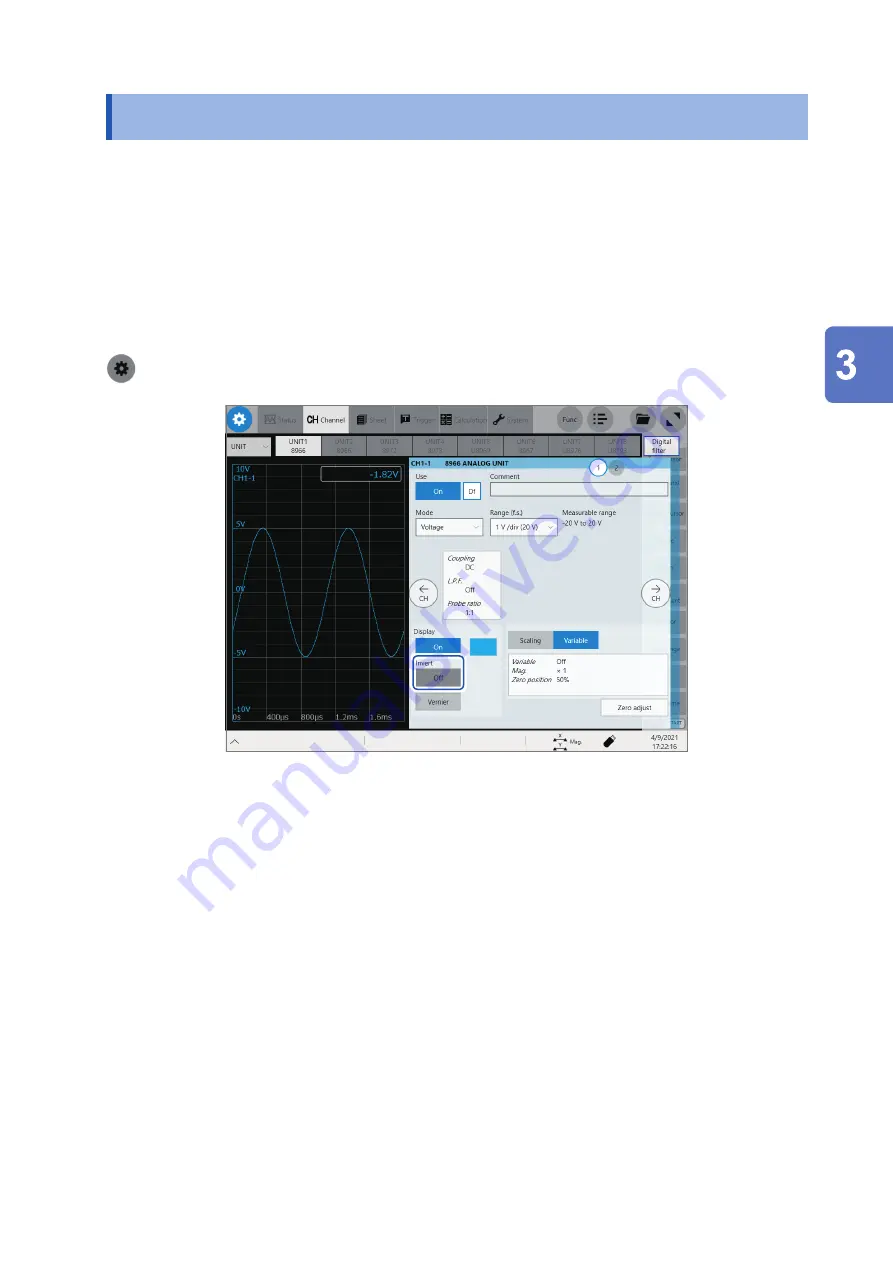 Hioki Memory HiCorder MR6000 Instruction Manual Download Page 69