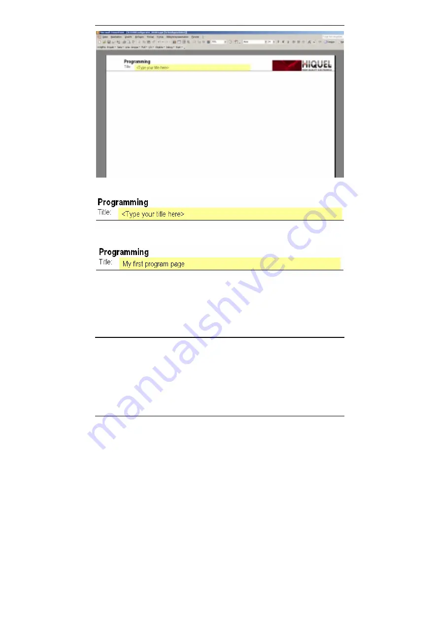 HIQUEL SLS-500 Master Controller Software Manual Download Page 30