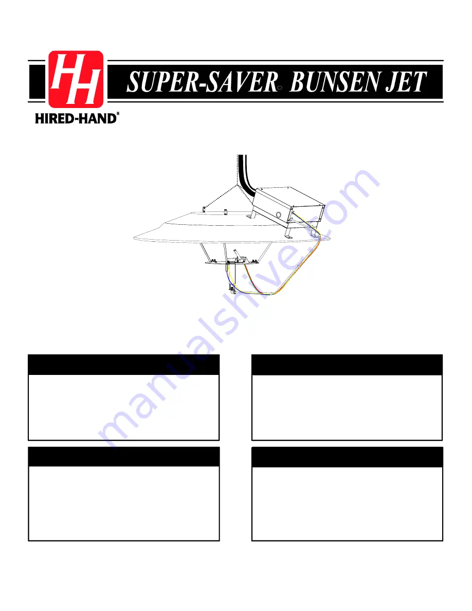 HIRED-HAND Super-Saver Bunsen Jet Owner'S Manual Download Page 1