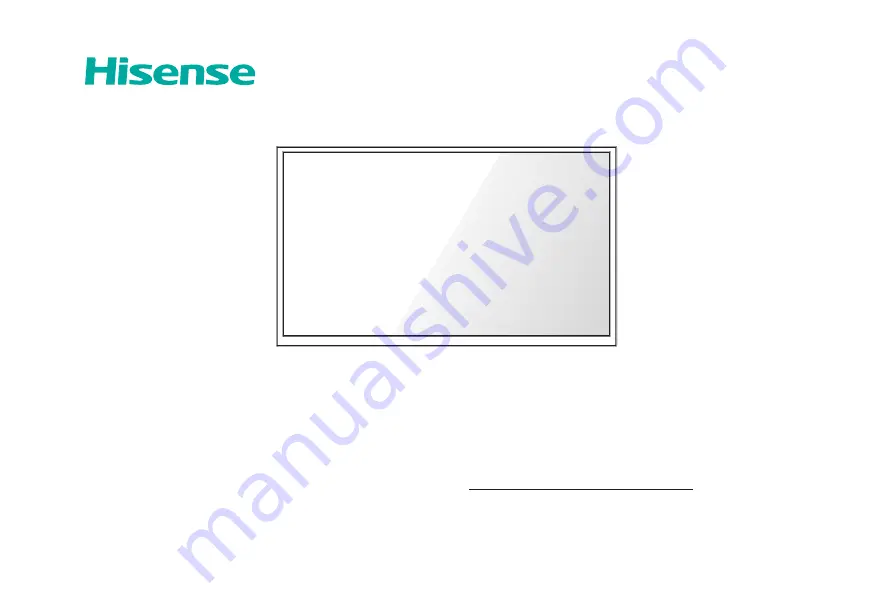 Hisense 40H5B Quick Start Manual Download Page 1