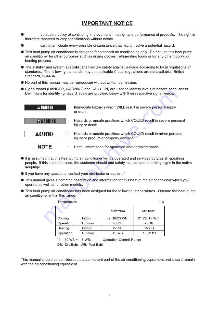 Hisense AVD-76UX6SEH Operation Installation Maintenance Manual Download Page 4