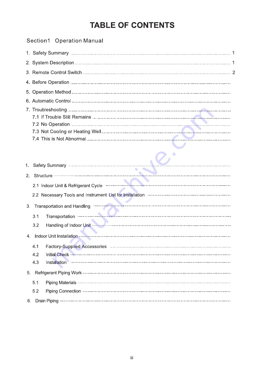 Hisense AVD-76UX6SEH Operation Installation Maintenance Manual Download Page 6