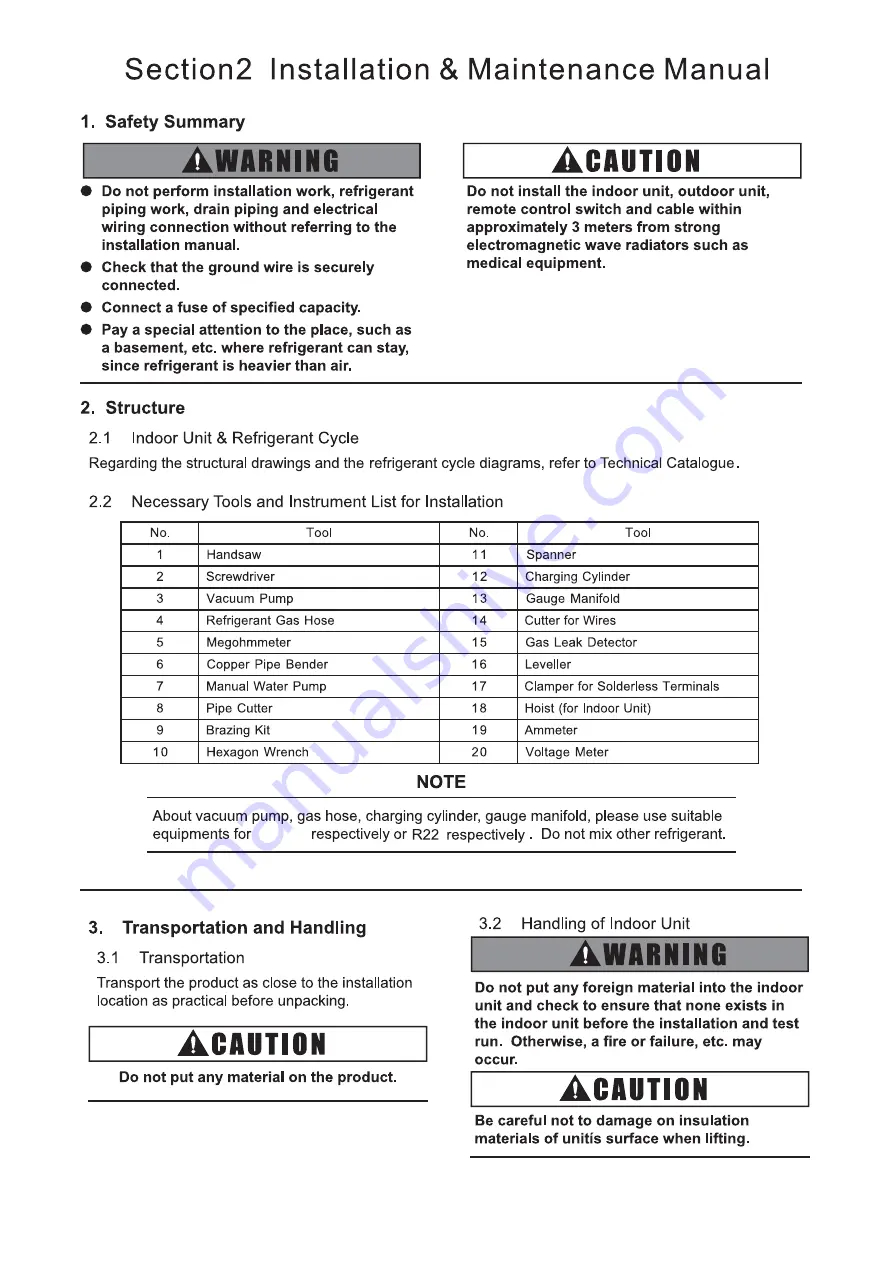 Hisense AVD-76UX6SEH Operation Installation Maintenance Manual Download Page 12