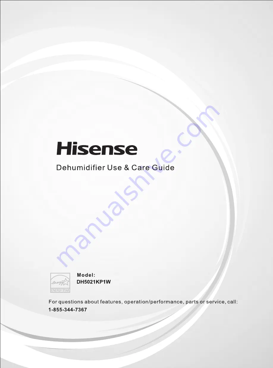 Hisense DH5021KP1W Use & Care Manual Download Page 1