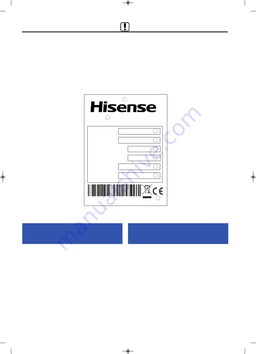 Hisense HKF-D1EC Instructions For Installation, Use And Maintenance Manual Download Page 6