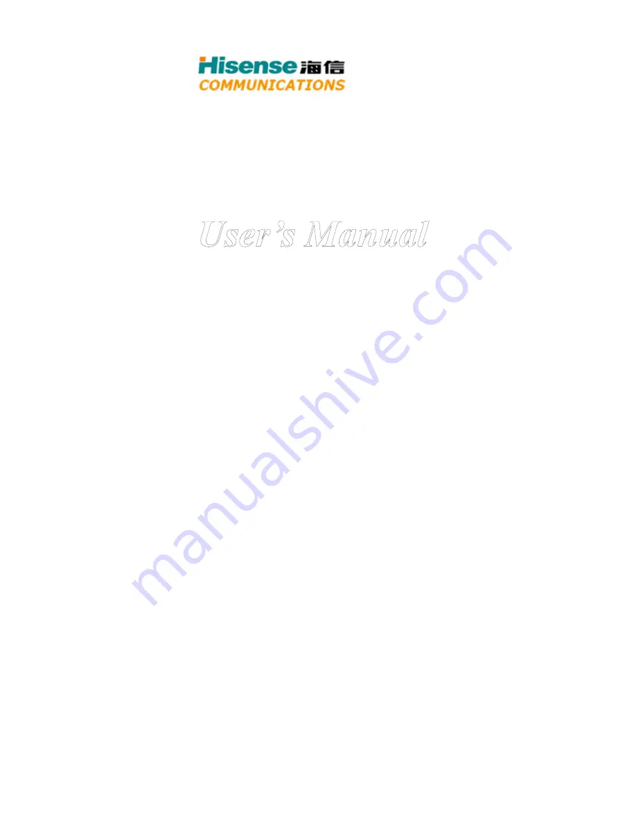 Hisense HS-C127 User Manual Download Page 1