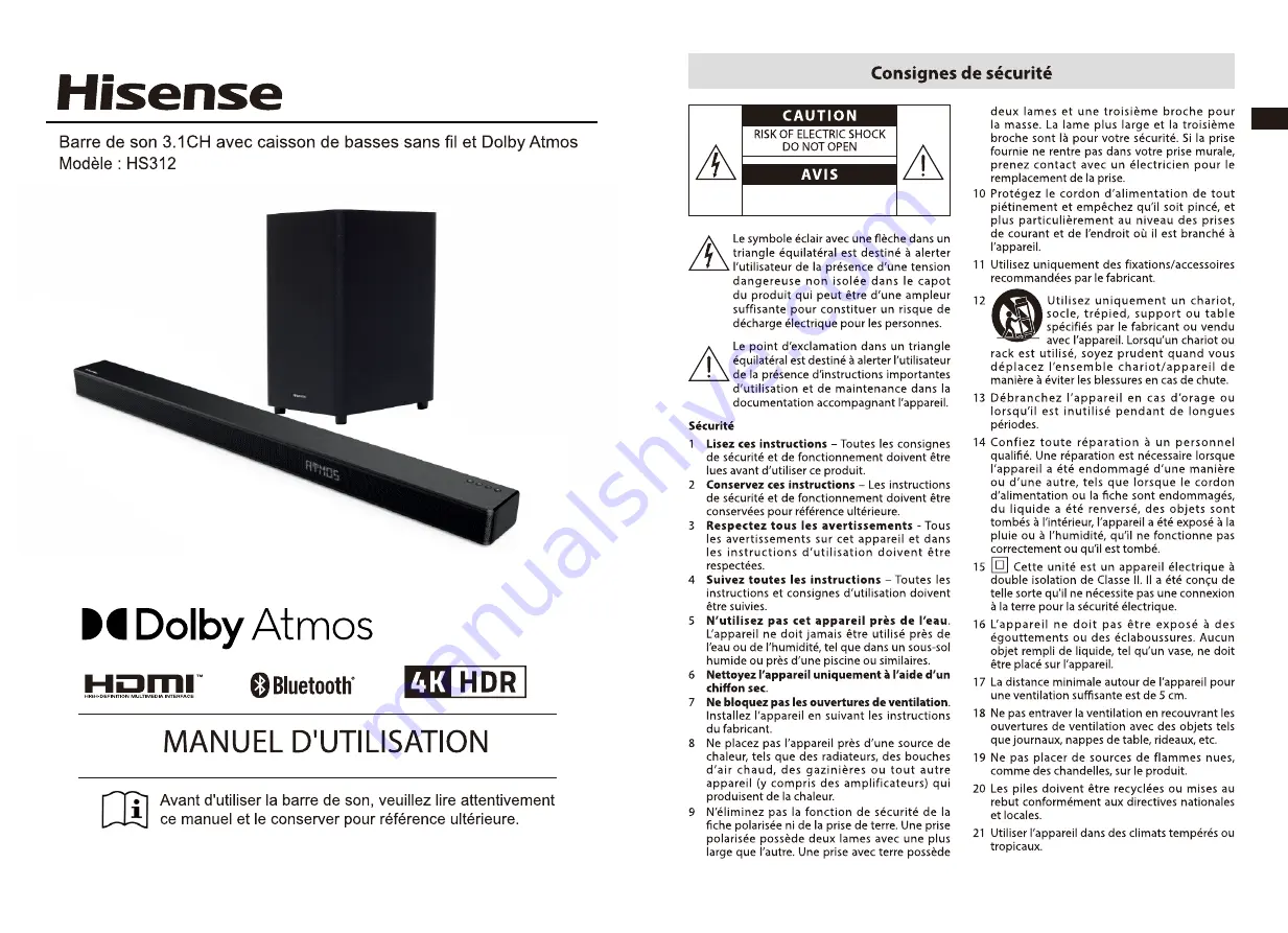 Hisense HS312 User Manual Download Page 9