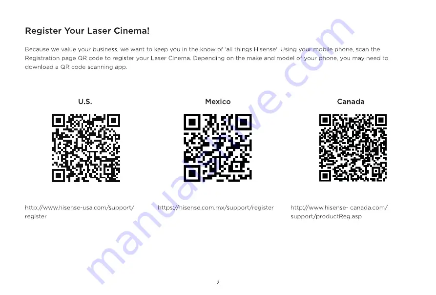 Hisense LASER CINEMA PX1 Quick Setup Manual Download Page 4