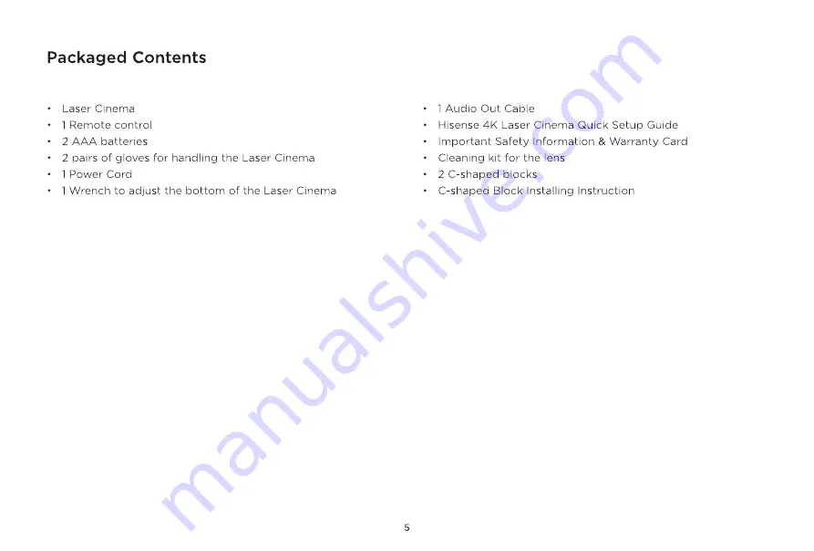 Hisense LASER CINEMA PX1 Quick Setup Manual Download Page 7