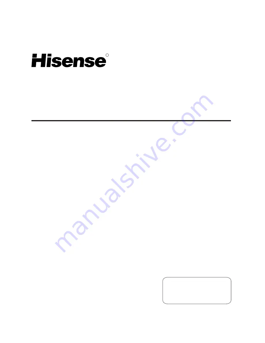 Hisense LCD2004 Скачать руководство пользователя страница 1