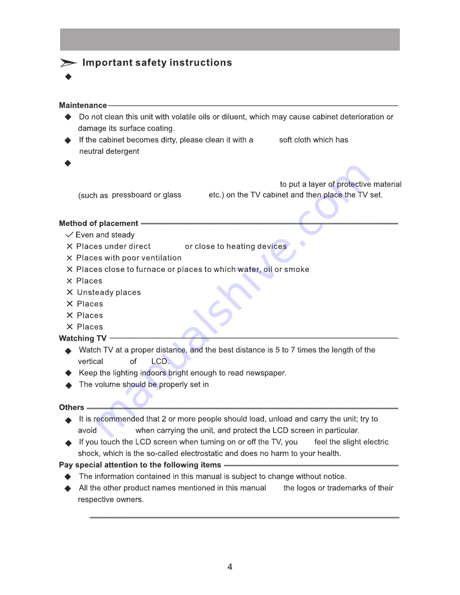 Hisense LCD42V68PCA User Manual Download Page 5