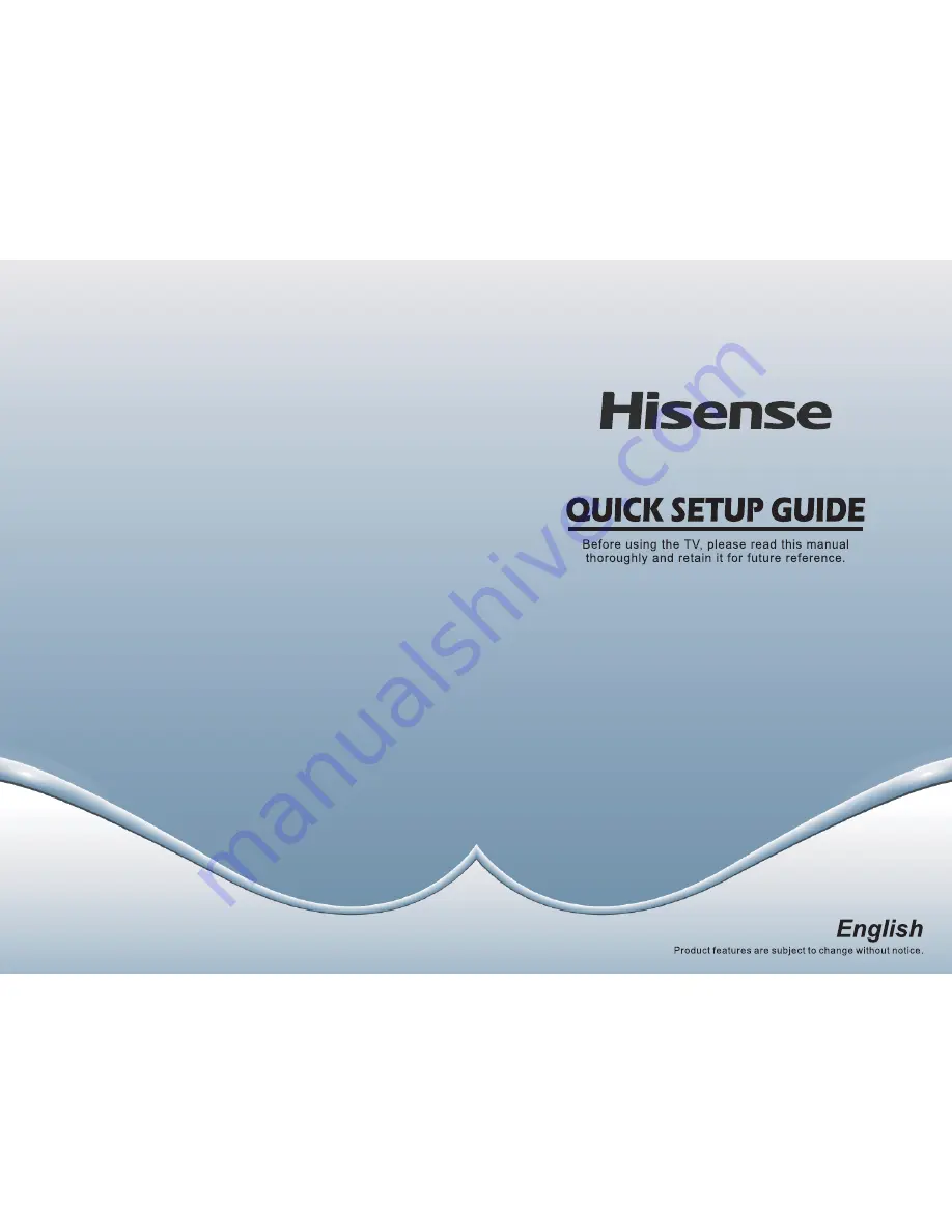 Hisense LHD32A300JEU Quick Setup Manual Download Page 1