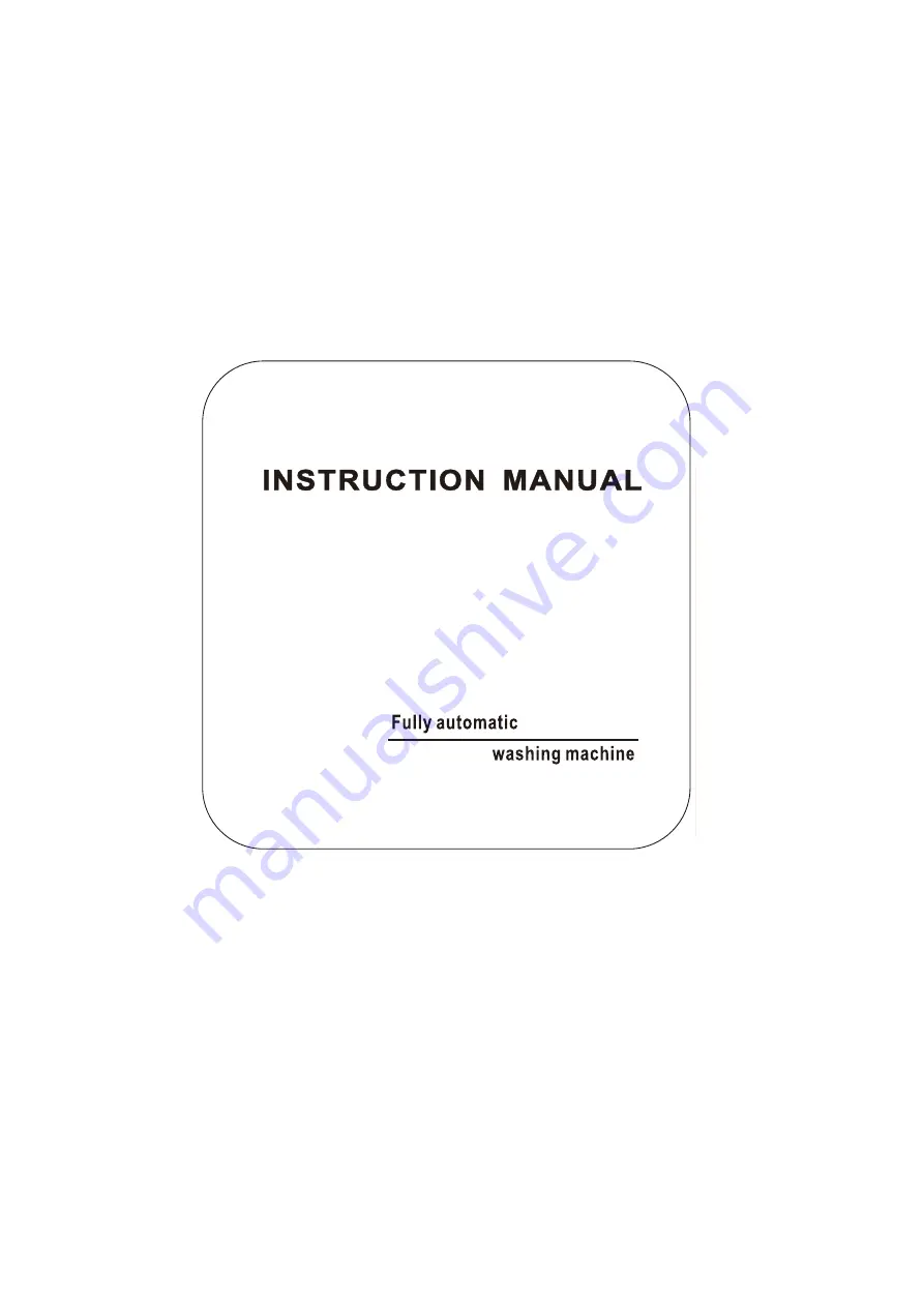 Hisense XQB30-M328H Instruction Manual Download Page 1