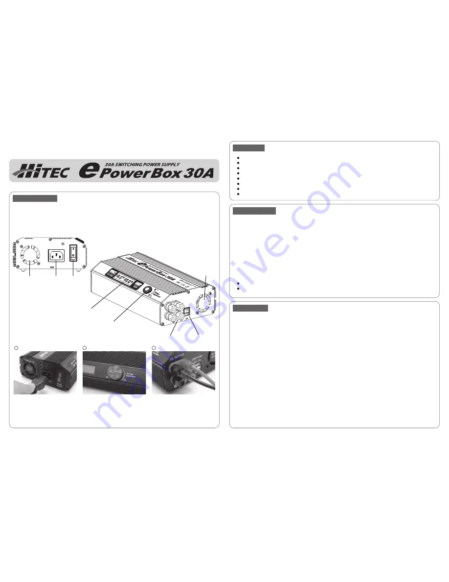 HITEC ePowerBox 30A Скачать руководство пользователя страница 1