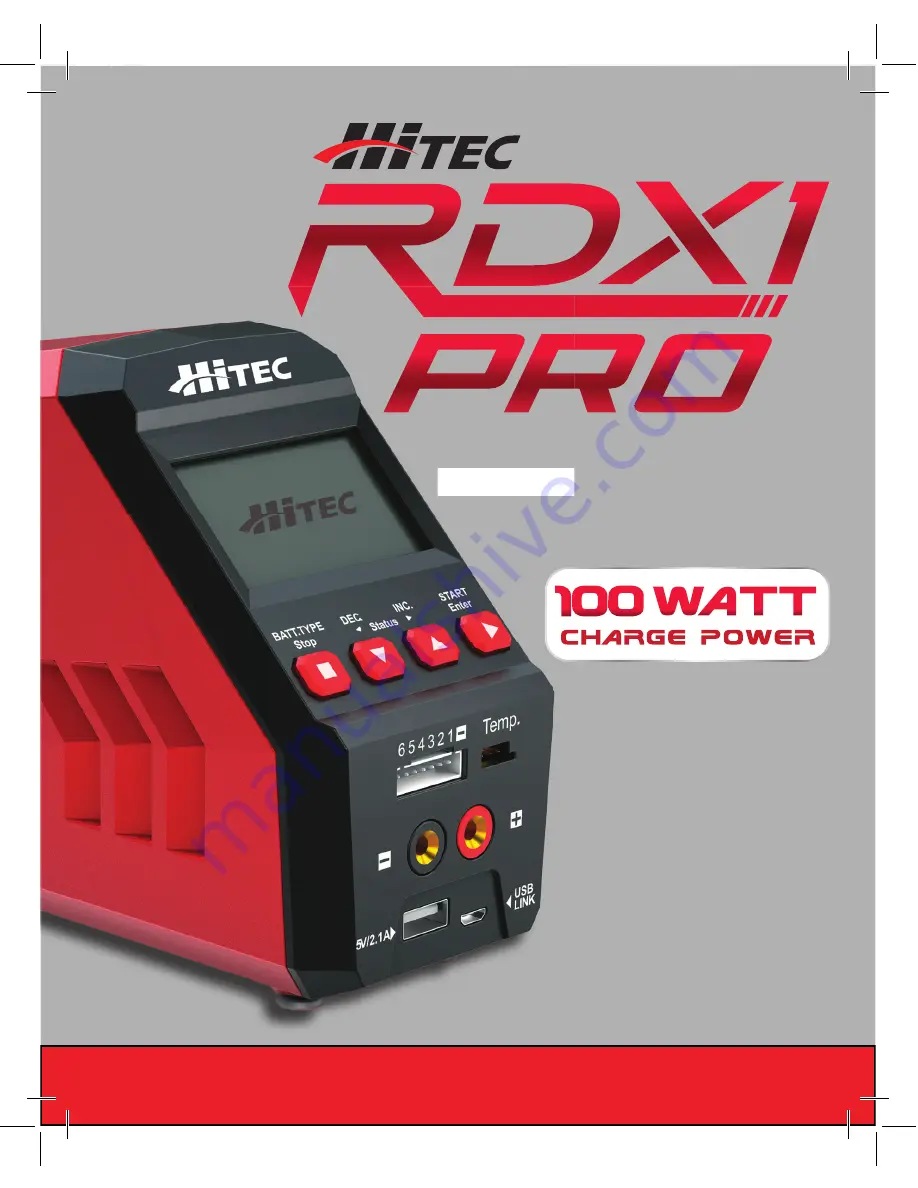 HITEC RDX1 PRO Instruction Manual Download Page 1