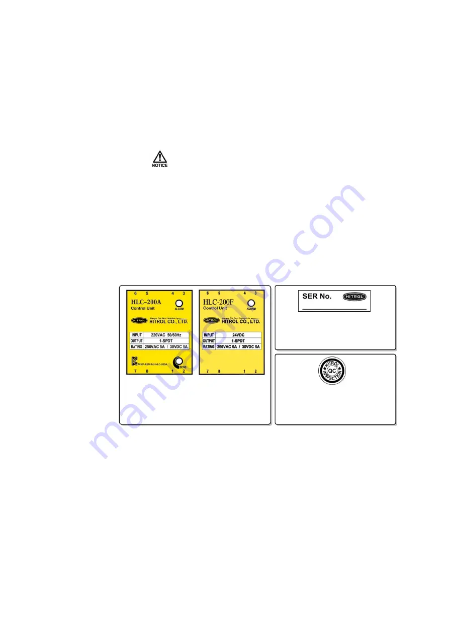 HITROL HLC-200A Instruction Manual Download Page 9