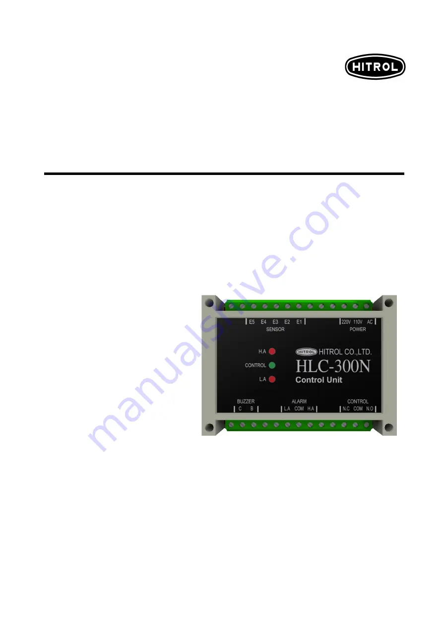 HITROL HLC-300N Instruction Manual Download Page 1