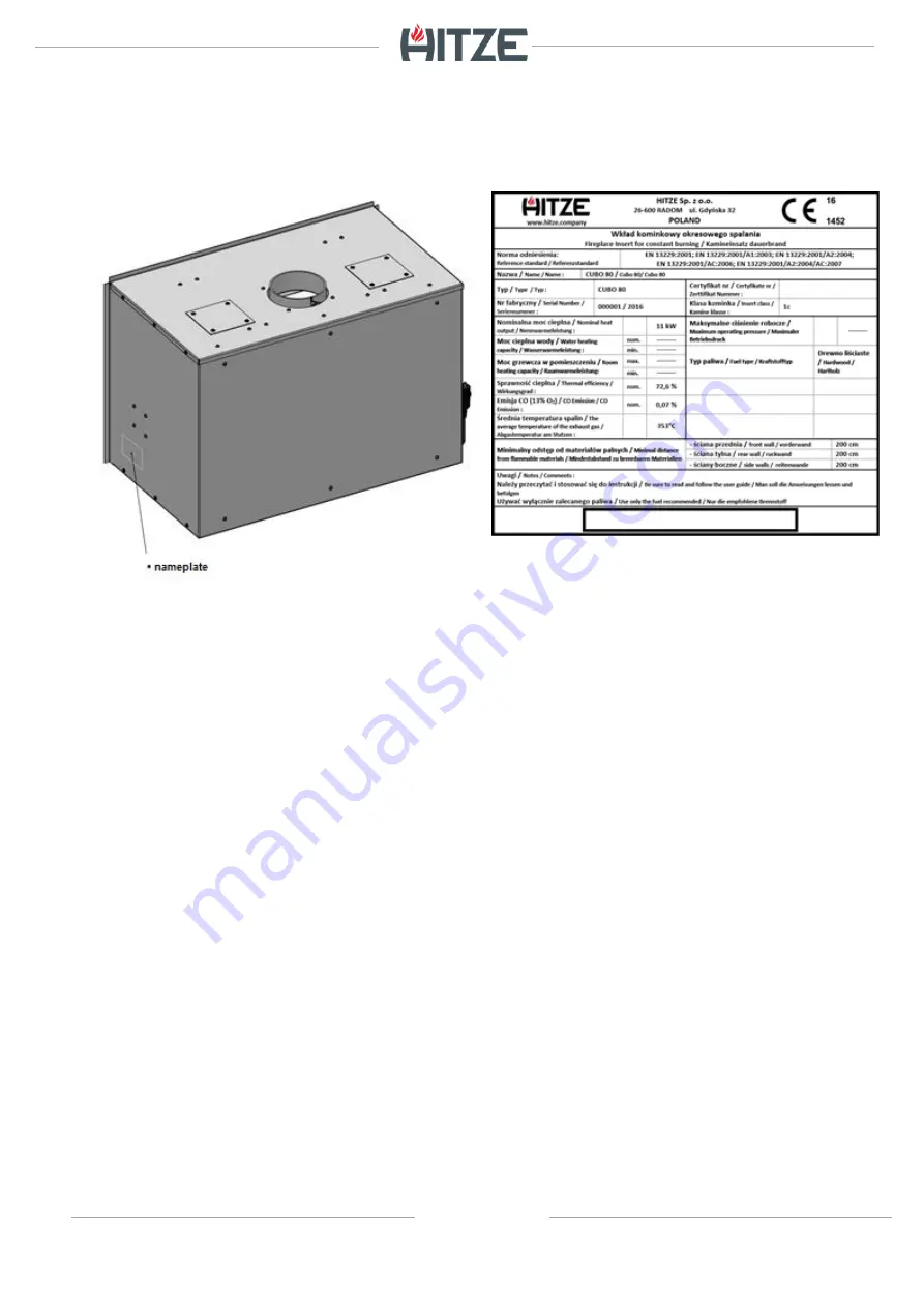 HITZE CUBO 700 Operation And Installation Manual Download Page 28