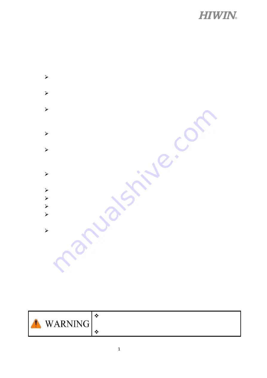 Hiwin RT605 Series User Manual Download Page 3