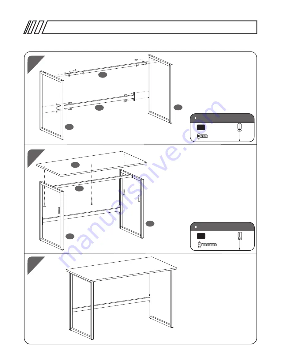 HJH office 674220 Assembly Instruction Download Page 4