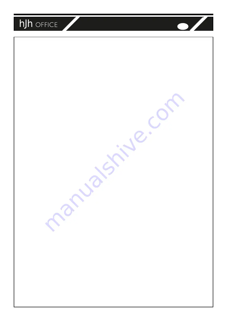 HJH office 802100 Manual Download Page 12