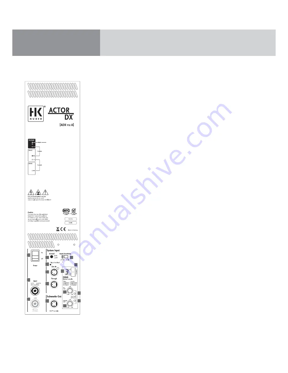 HK Audio ADX 112 A Service Documents Download Page 7