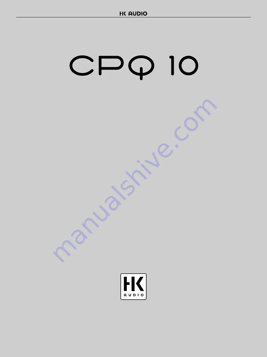 HK Audio CPQ 10 Manual Download Page 32