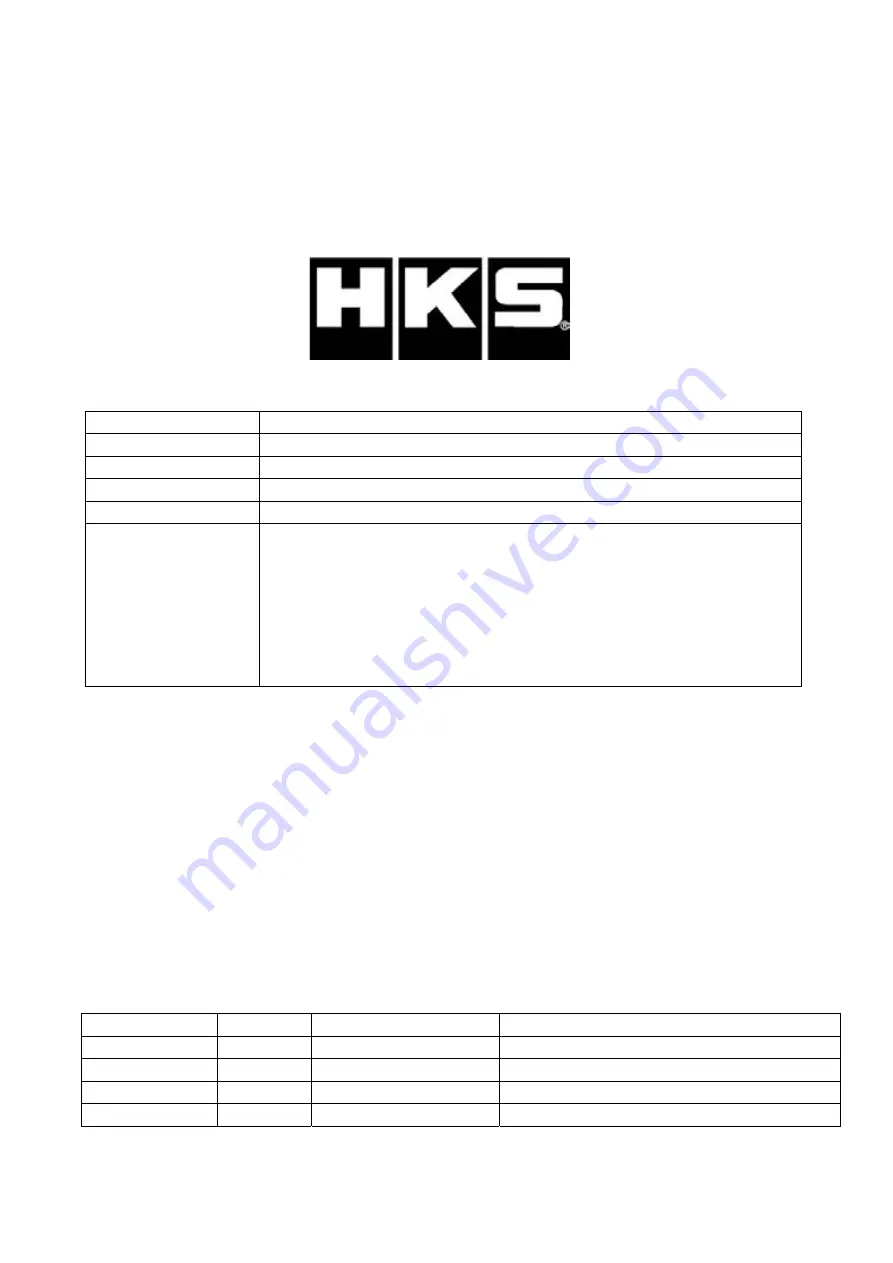 HKS 14007-AK006 Installation Manual Download Page 5