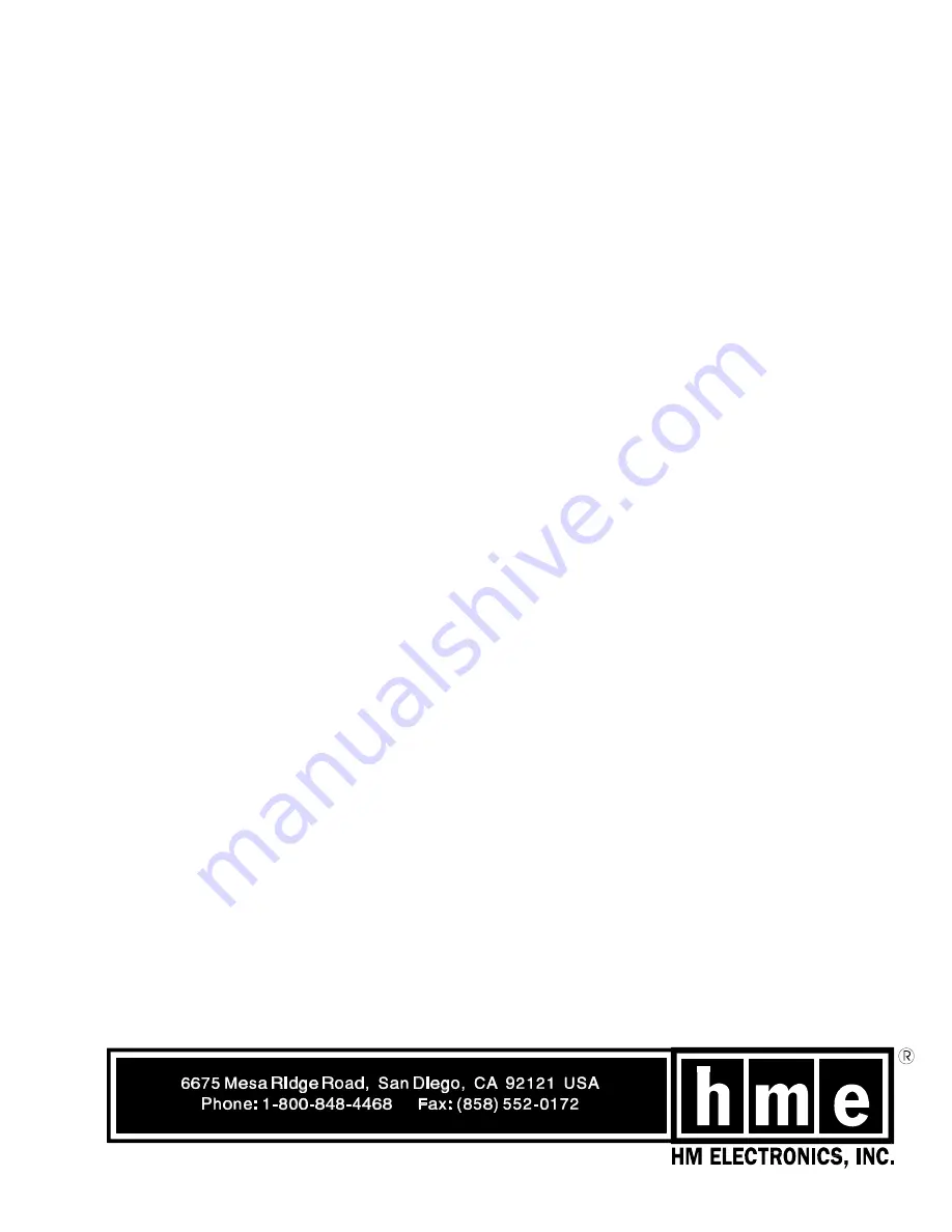 HME System 400 Operating Instructions Manual Download Page 1