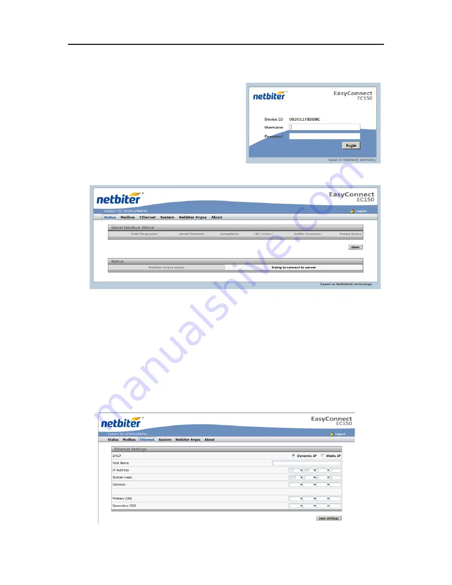 HMS Netbiter EasyConnect EC150 User Manual Download Page 48