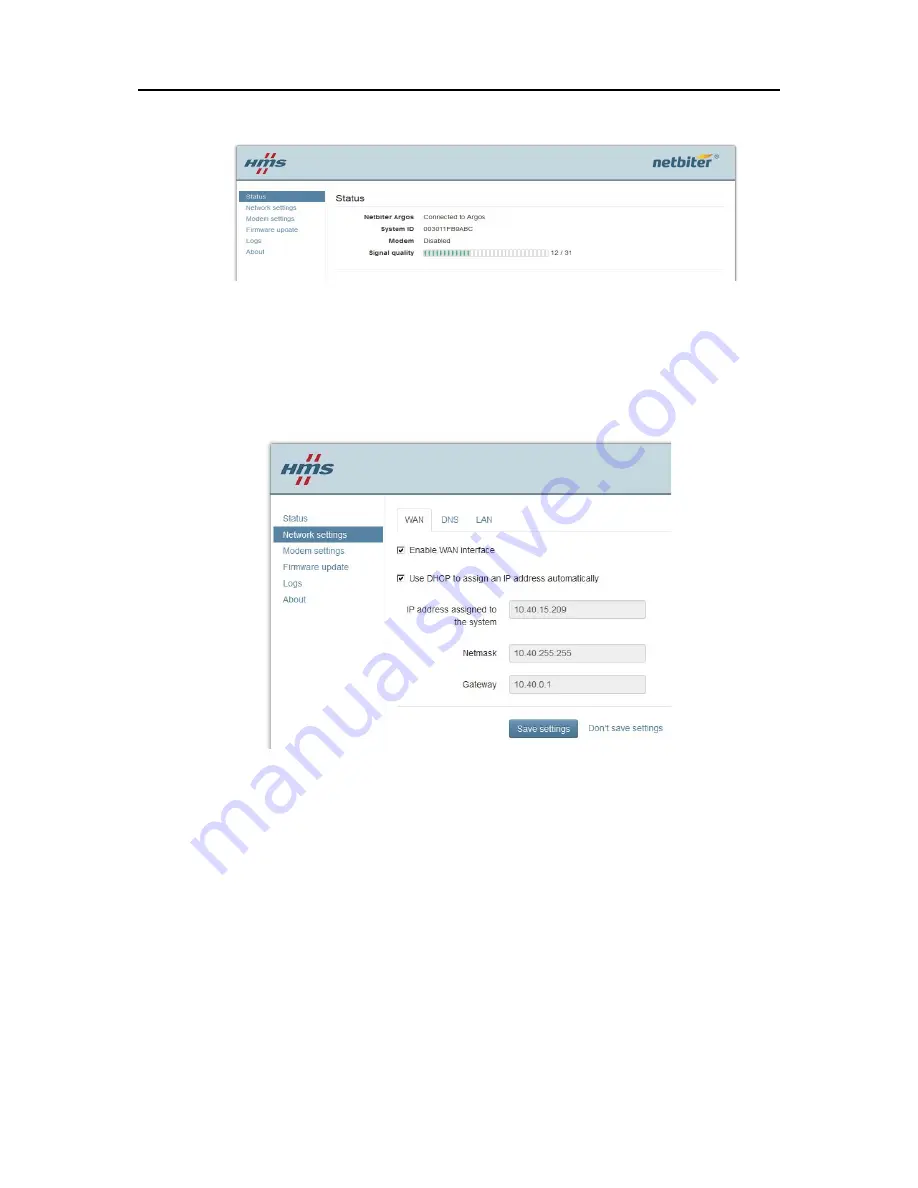 HMS Netbiter EasyConnect EC150 User Manual Download Page 55