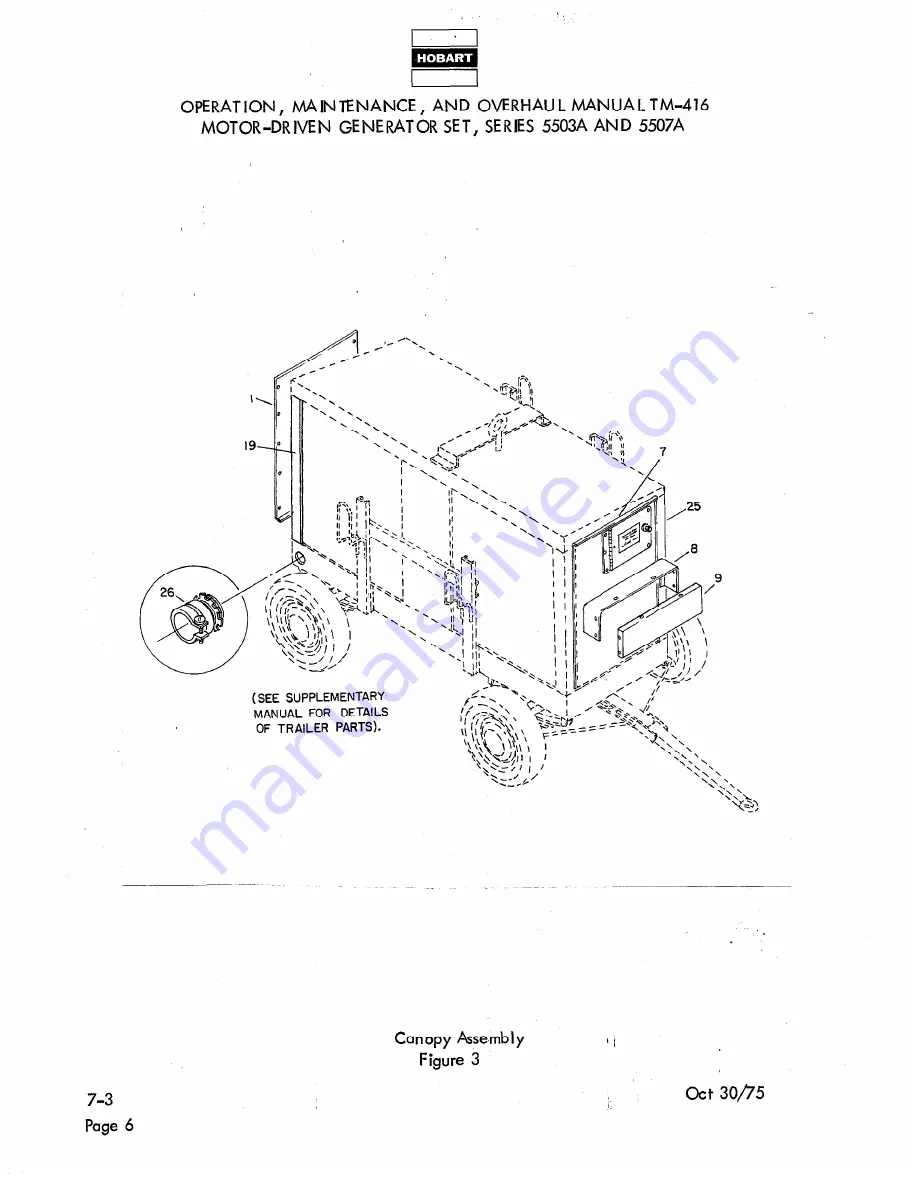 Hobart TM416 Operation And Maintenance Instruction Manual Download Page 216