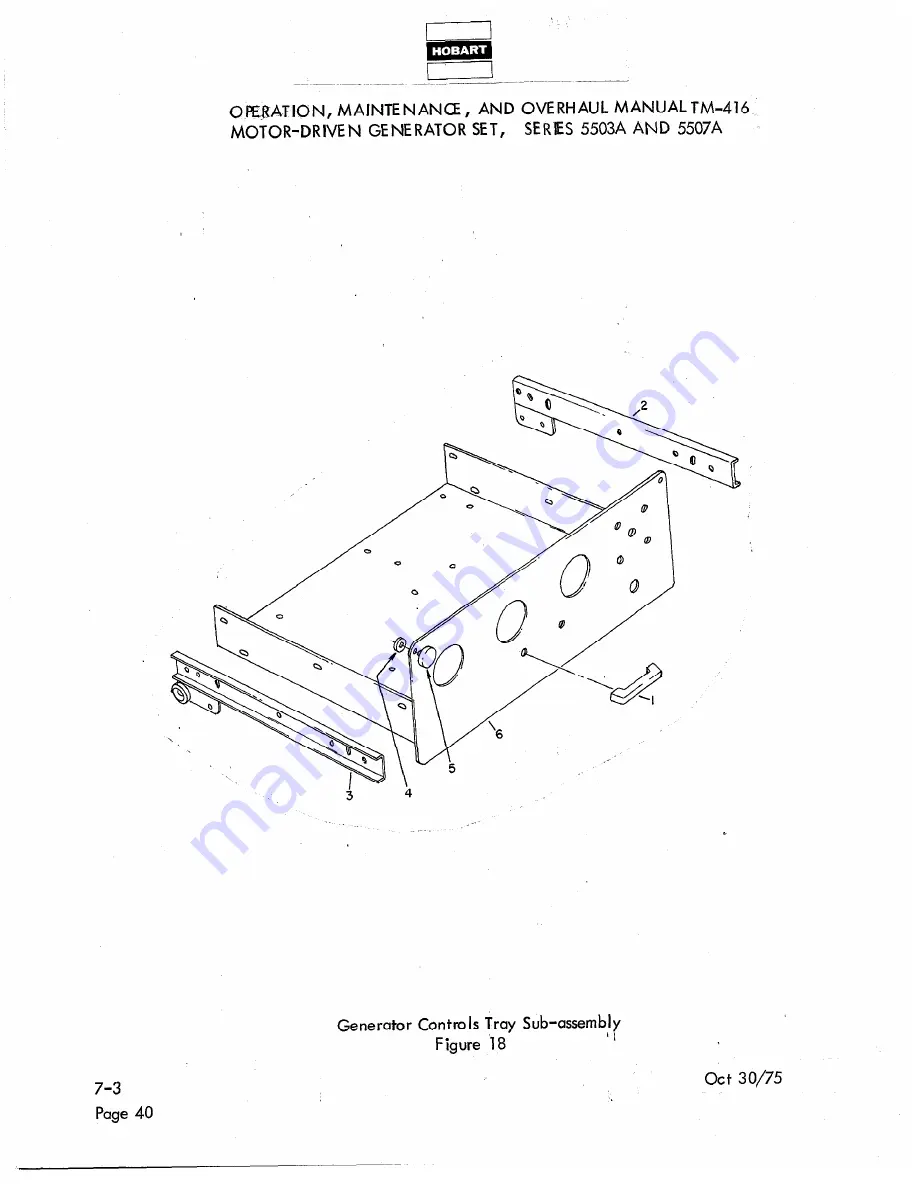 Hobart TM416 Operation And Maintenance Instruction Manual Download Page 250