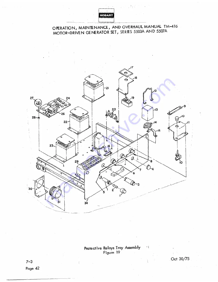 Hobart TM416 Operation And Maintenance Instruction Manual Download Page 252