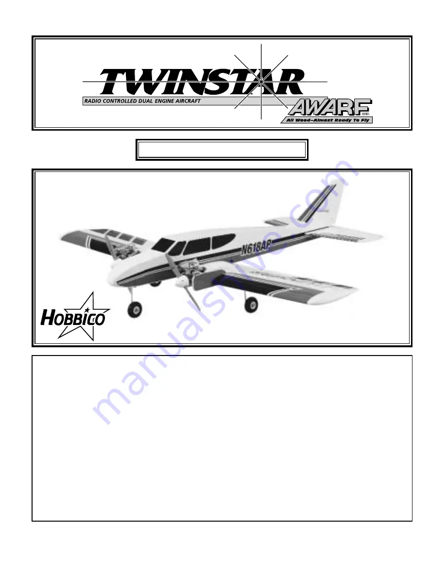 Hobbico TWINSTAR Скачать руководство пользователя страница 1